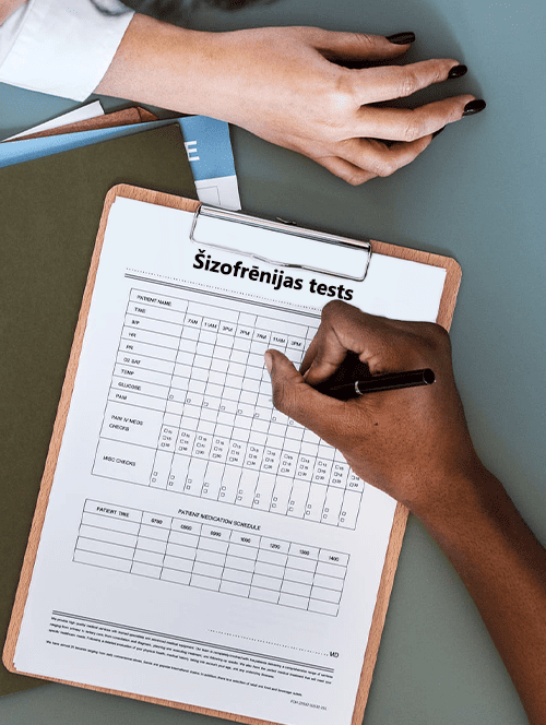 šizofrēnijas tests
